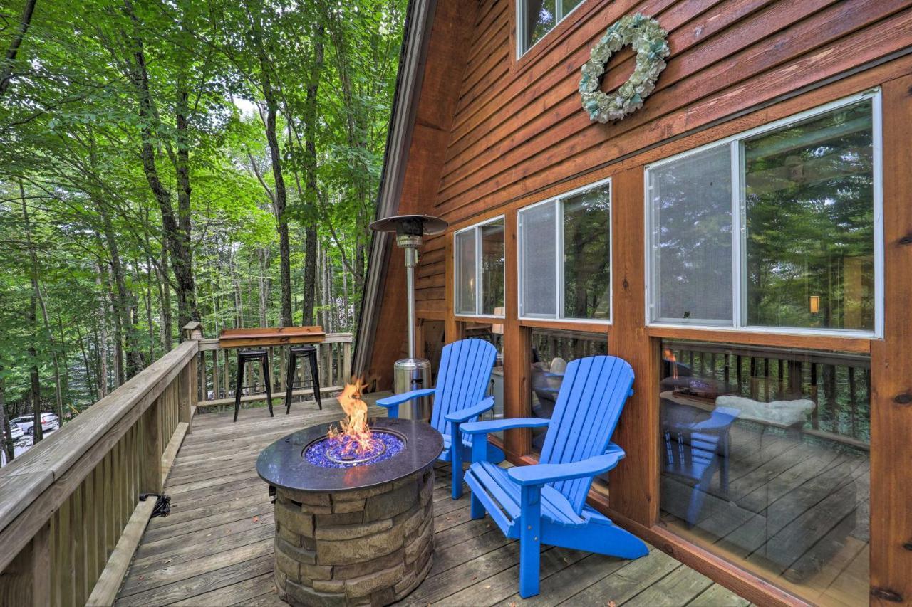 A-Frame Cabin With Hot Tub 1 Mi To Beech Mountain! Exterior photo